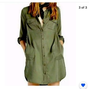 Lucky Brand army Green T Shirt Dress S
